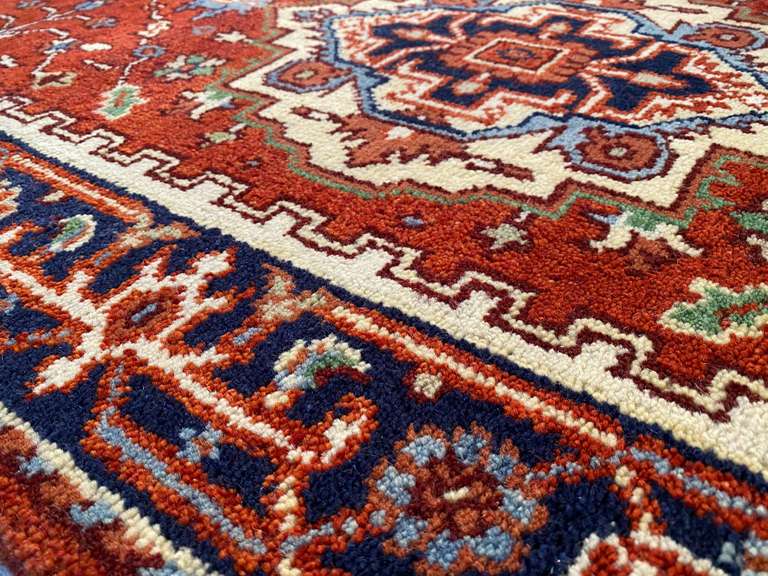 Magnificent Hand-Knotted Serapi Wool Runner 12'