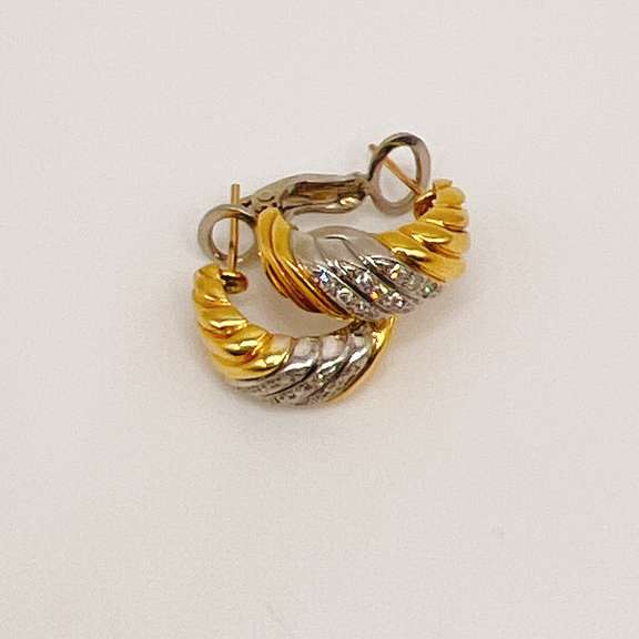 18kt Gold and Diamond Earrings
