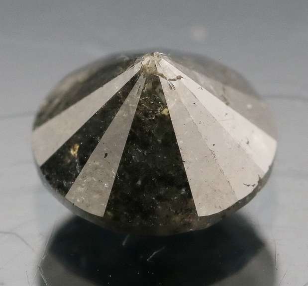 Huge! 1.31ct black calico Diamond solitaire
