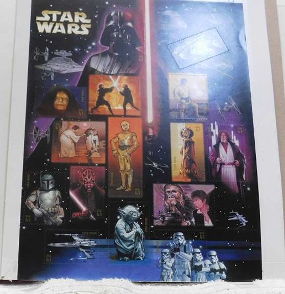 Stamp Sheets: Star Wars  &  Flags  $12.75