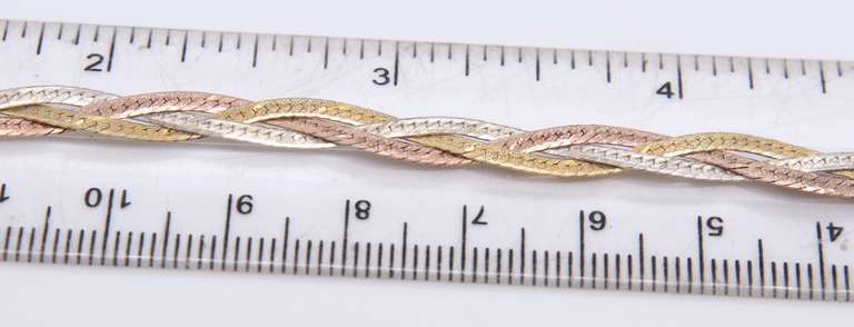 Vintage Italian Sterling Silver Braided Necklace