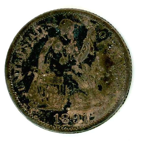 1891 Seated Liberty Dime