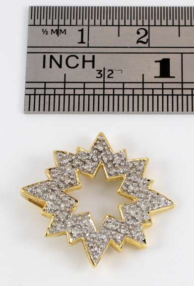 Sparkling 8 Point Star Pendant