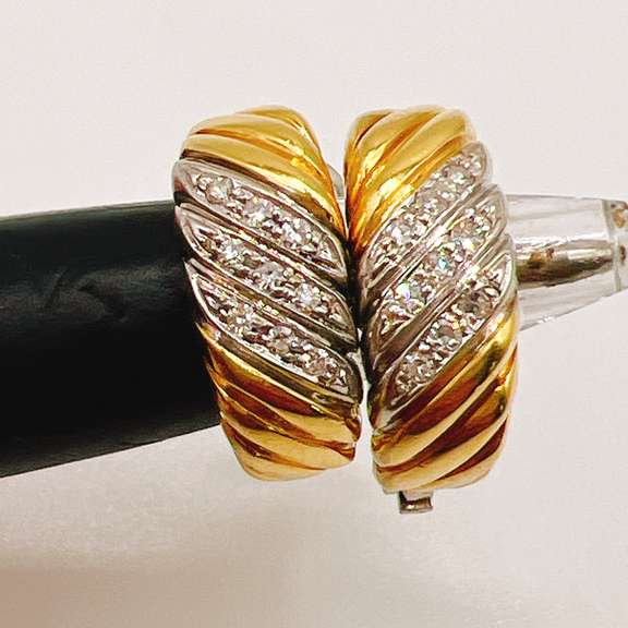 18kt Gold and Diamond Earrings