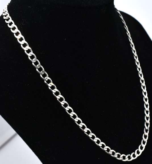 Silver Curb-Link Necklace