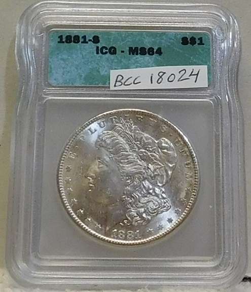 1881-S Morgan Dollar ICG MS-64