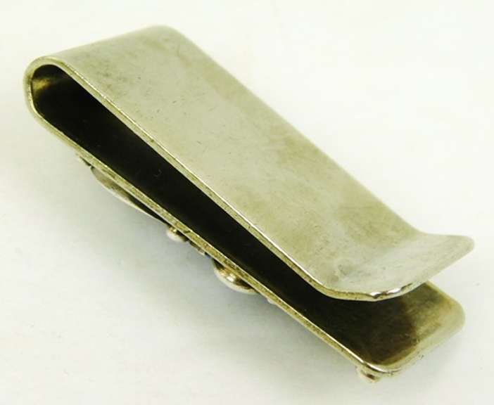 Vintage Navajo Silver Lapis Money Clip