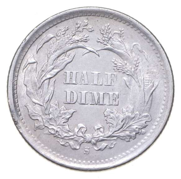 1872-S Seated Liberty Half Dime
