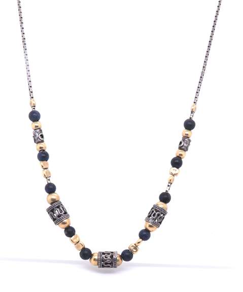 Vintage Sterling Silver Beads Necklace