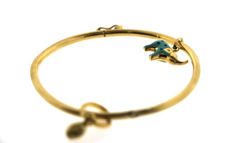 Adorable 18kt Bangle Charm Bracelet