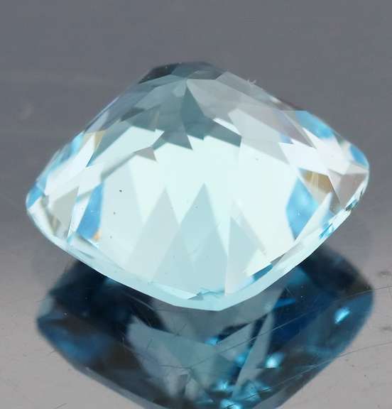 Vivid! 7.14ct cushion cut Swiss blue Topaz