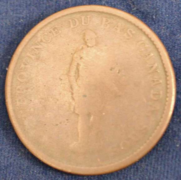 1837 Canada Bank Token, Circulated.