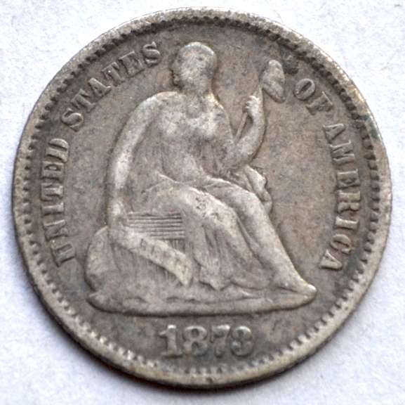1873 Seated Half Dime