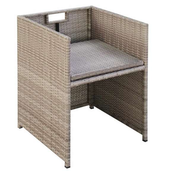 9 Piece Outdoor Dining Furniture Set with Cushions