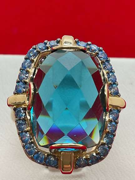 14K GOLD AND GEMSTONE RING
