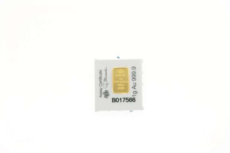1 Gram Pure .999 Gold Bar