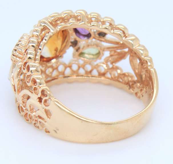 Ideal Yellow Gold oval Citrine Ring