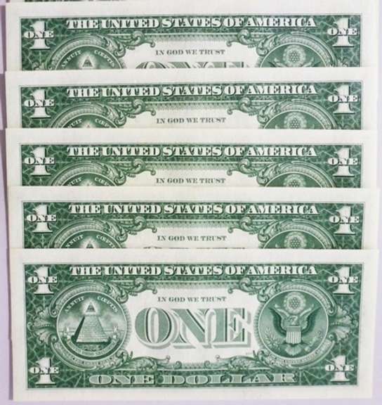 (5) Crisp Exceptional 1969C $1 Star Replacement Notes Chicago-Consecutive!