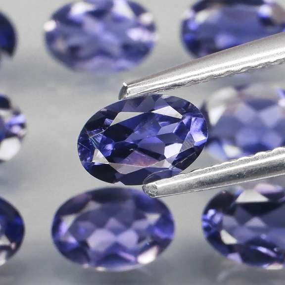 Collectors 4.23ct very best blue violet hue Iolite set