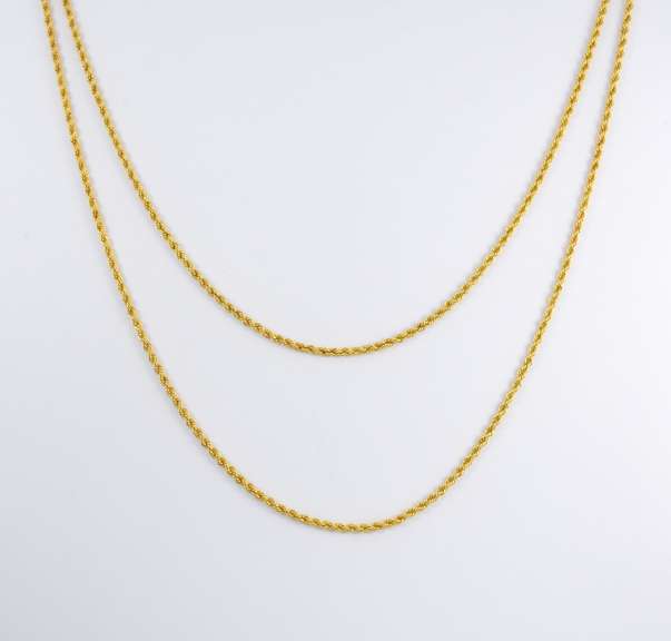 Long, Thin Italian Made Rope Necklace