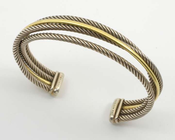David Yerman Bangle-Sterling & 1/4 18k Gold