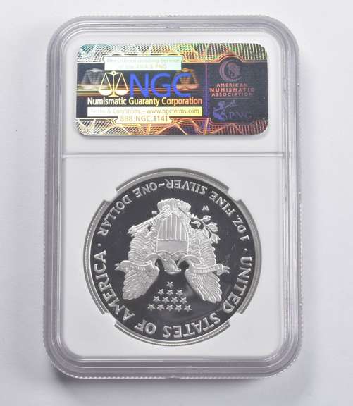 PF69 UCAM 2005-W American Silver Eagle Signed Jones NGC