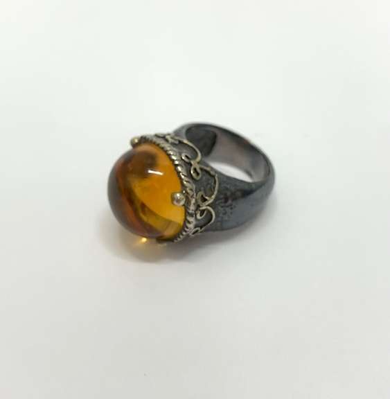 Byzantines Style large round statement Ring