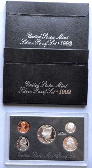 2 1992 US Mint Silver Proof Sets