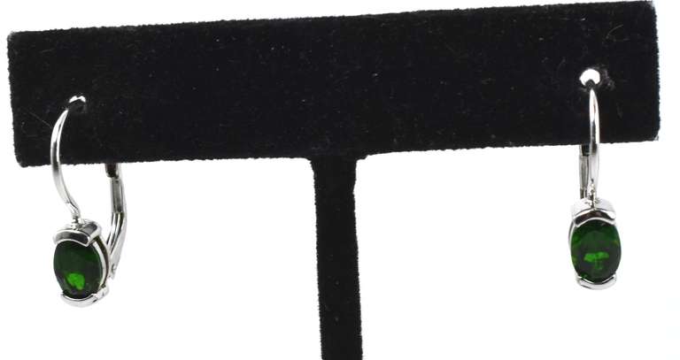 Green Crystal Earring Set