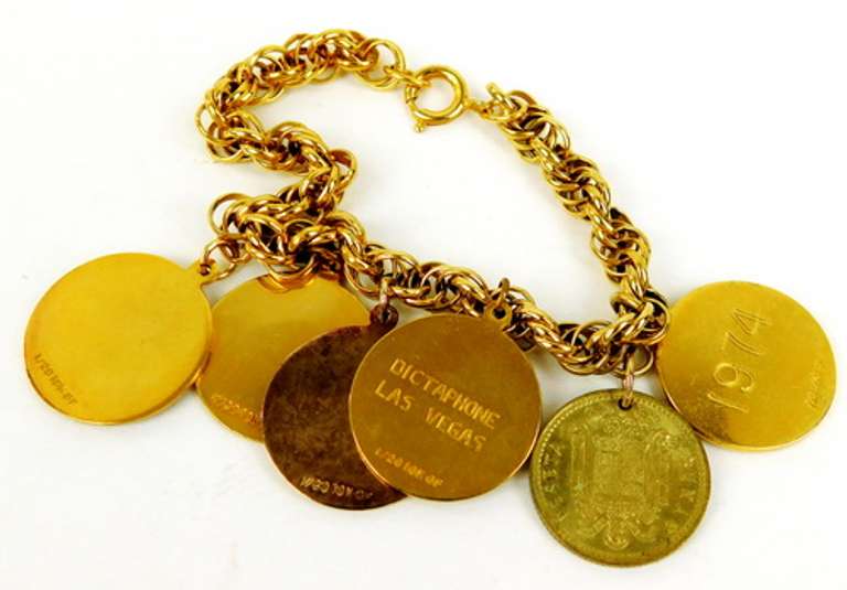 Vintage Gold Filled Charm Bracelet