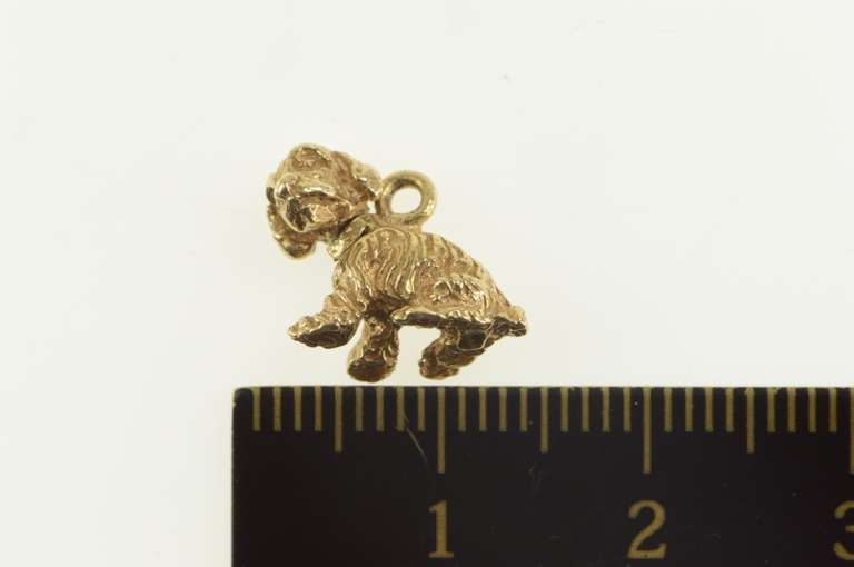 14K Yellow Gold 3D Cocker Spaniel Dog Breed Puppy Animal Charm/Pendant