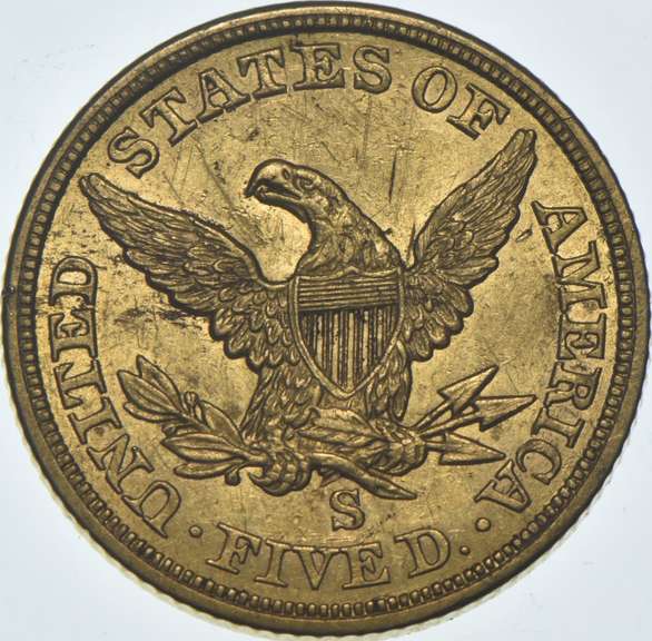 1856-S $5 Liberty Head Gold Half Eagle