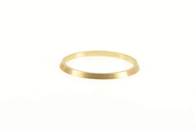 14K Yellow Gold Grooved 1.3mm Vintage NOS 1950's Band Ring