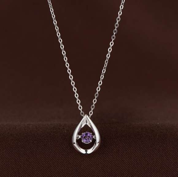 Pear shape with Genuine Amy Dancing Stone Pendant