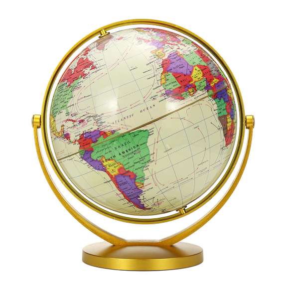 360° World Globe Map Atlas Map Geography Office Guide