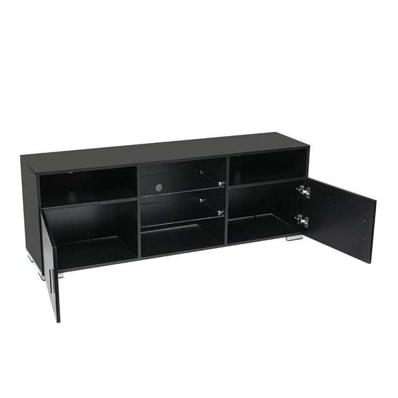 TV Cabinet Stand 5 Open Layers & 2 Door-push Bookshelf