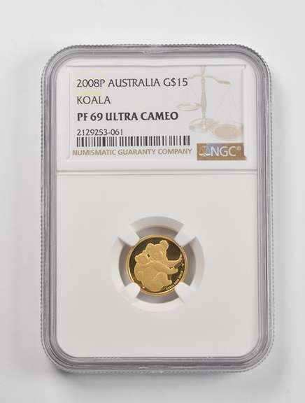 PF69 UCAM 2008-P Australia $15 Gold Koala 1/10 Oz. .999 Fine Gold NGC
