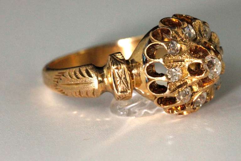 Exquisite 14k Gold & Diamond Ring