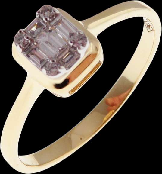 Delicate 18kt Yellow Gold Diamond Ring