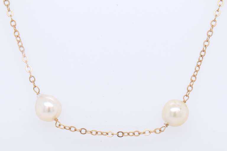 Lavish 14kt YG 7mm Fresh Water Pearl Necklace