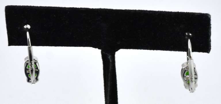 Green Crystal Earring Set