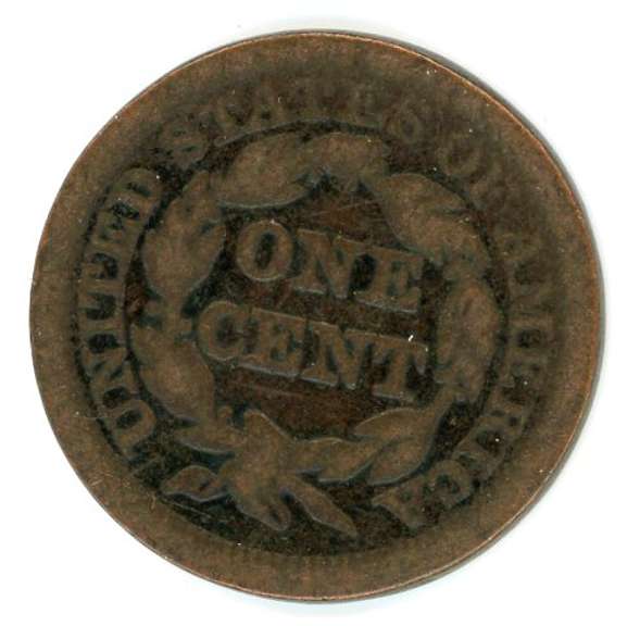 1845 Braided Hair Large Cent