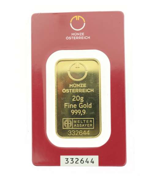 Pure 20 Gram Gold Bar