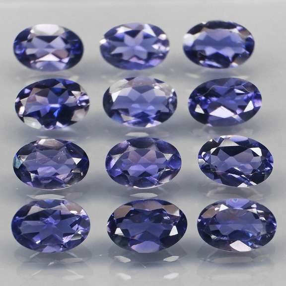 Collectors 4.23ct very best blue violet hue Iolite set