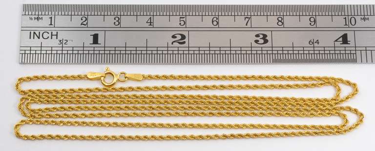 Long, Thin Italian Made Rope Necklace