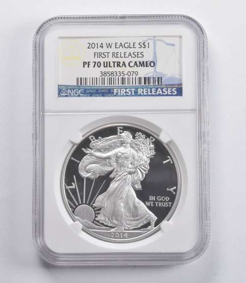 PF70 UCAM 2014-W American Silver Eagle FR NGC