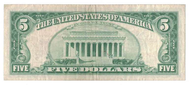 1963 $2 Two Dollar Red Seal Lincoln Bank Note US Bill