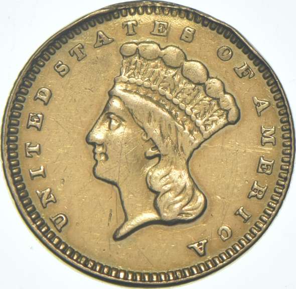 1875 $1 Indian Princess Head Gold Dollar Piece