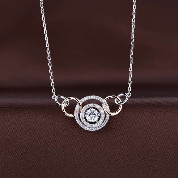 Two Tone Beautiful dancing stone pendant