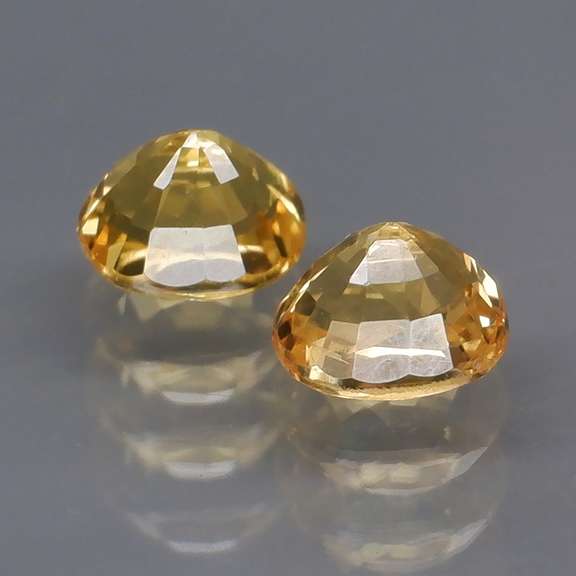 Simply amazing .93ct canary yellow Sapphire pair